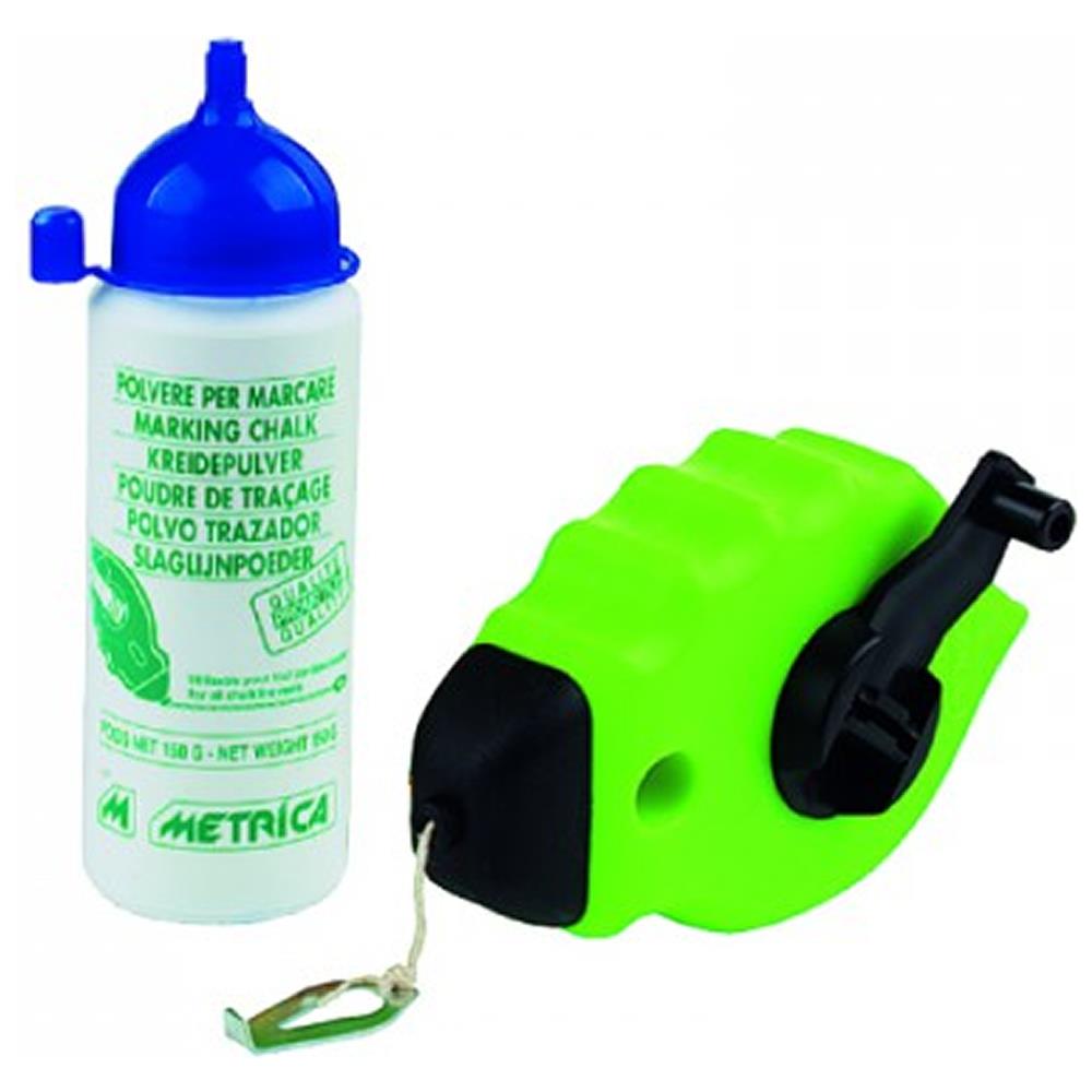 Tracciatore A Filo 25 Metri Con Polvere Colore Blu 150 Grammi Per Edilizia Fai Da Te - Foto 1