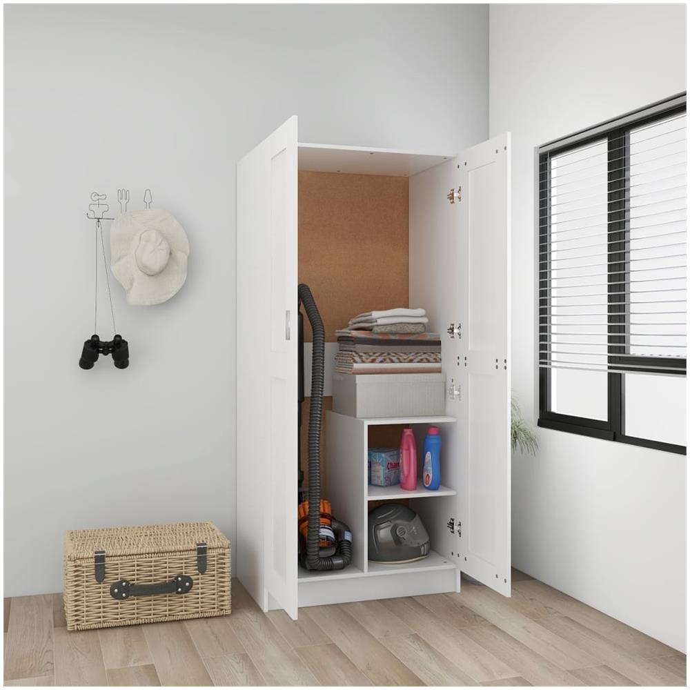 Armadio Bianco 82,5x51,5x180 cm in Legno Multistrato - Foto 1