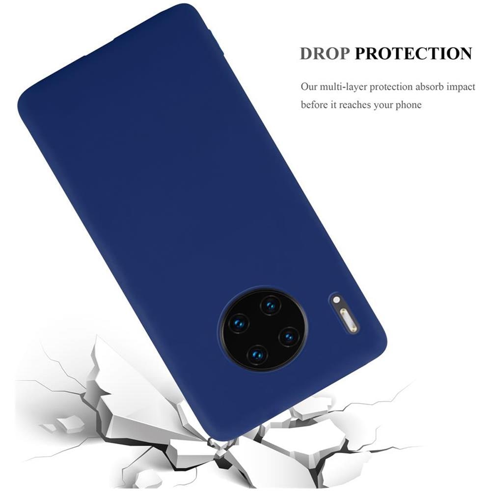 Custodia Compatibile Con Huawei Mate 30 Pro In Candy Blu Scuro - Coperchio Protettivo In Silicone Tpu Flessibile - Foto 8