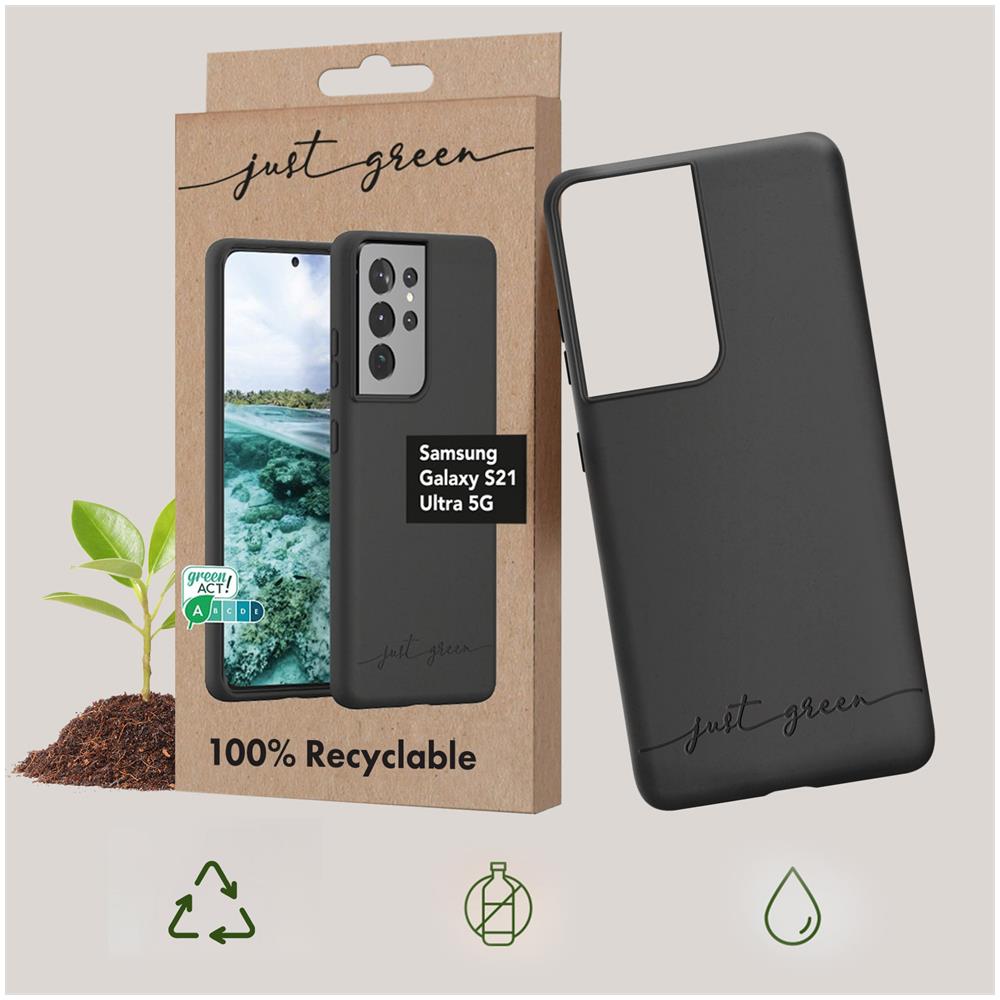 Cover Biodegradabile Per Samsung Galaxy S21 Ultra Nera - Foto 6
