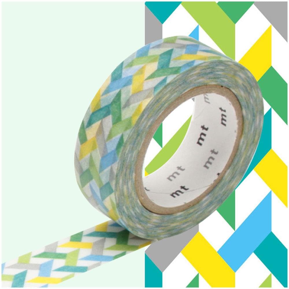 Nastro Adesivo Decorativo Multicolore Toni Freddi - 1,5 Cm X 7 M - Foto 1