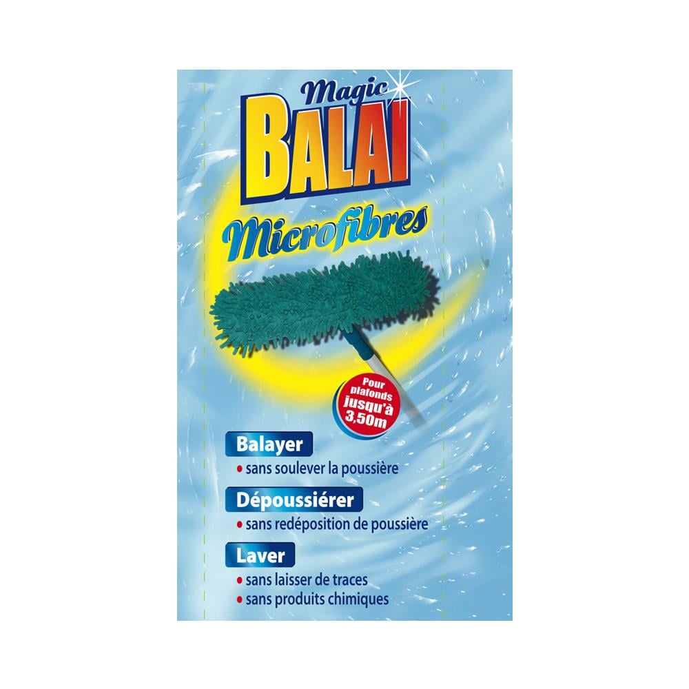 Magic Balai Scopa In Microfibra - - Ultra Assorbente - Testa Snodata - Manico Telescopico - Multiuso - Foto 2