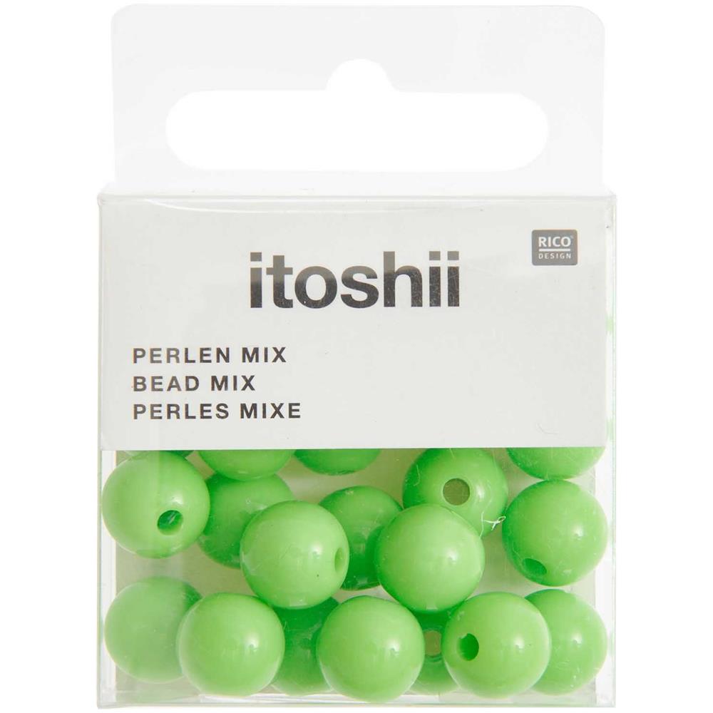 24 Perle Rotonde 10 Mm - Verde - Foto 1