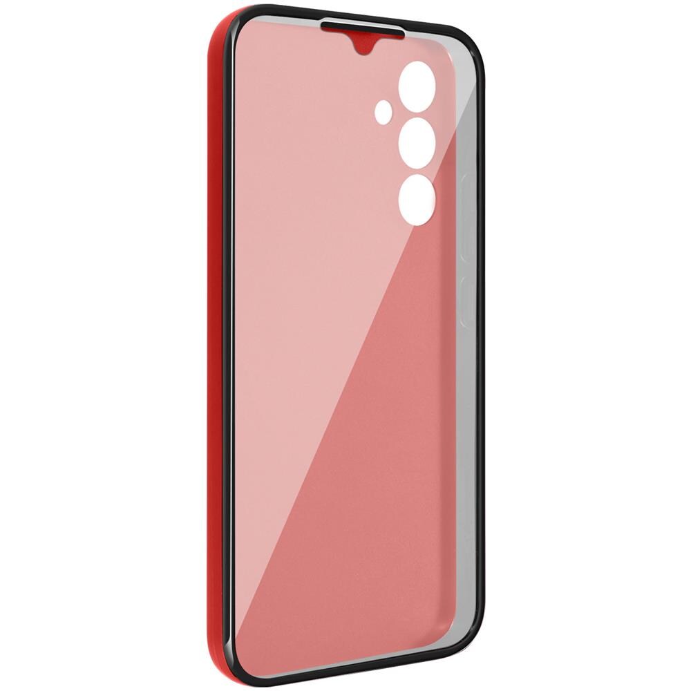 Cover Completa Per Samsung Galaxy A34 5g Retro Rigido E Fronte Flessibile Rossa - Foto 1
