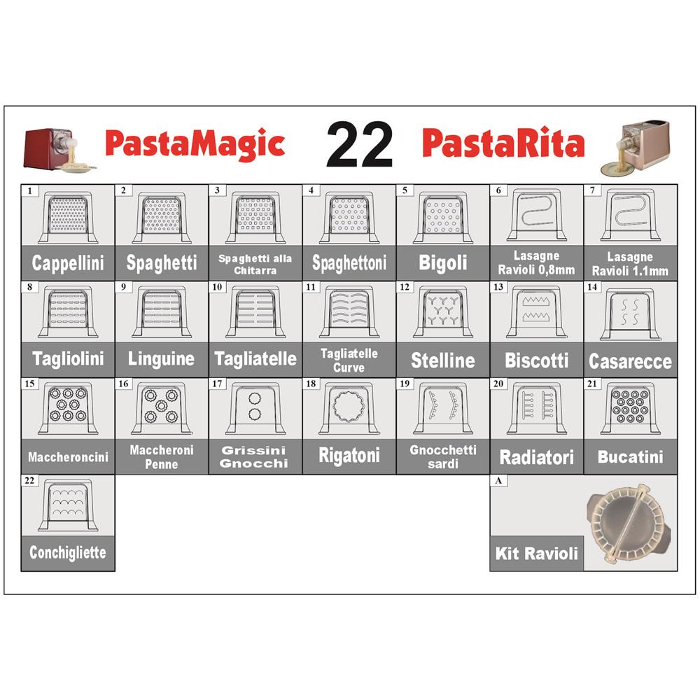 Impastatrice E Macchina Per La Pasta 3 In 1 Pasta Pane Pizza 22 Trafile 1kg 300watt Pastarita - Foto 2
