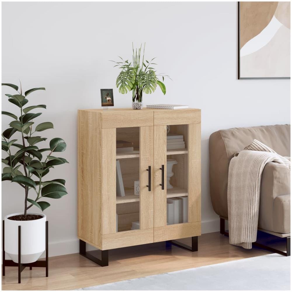 Credenza Rovere Sonoma 69,5x34x90 Cm In Legno Multistrato - Foto 1