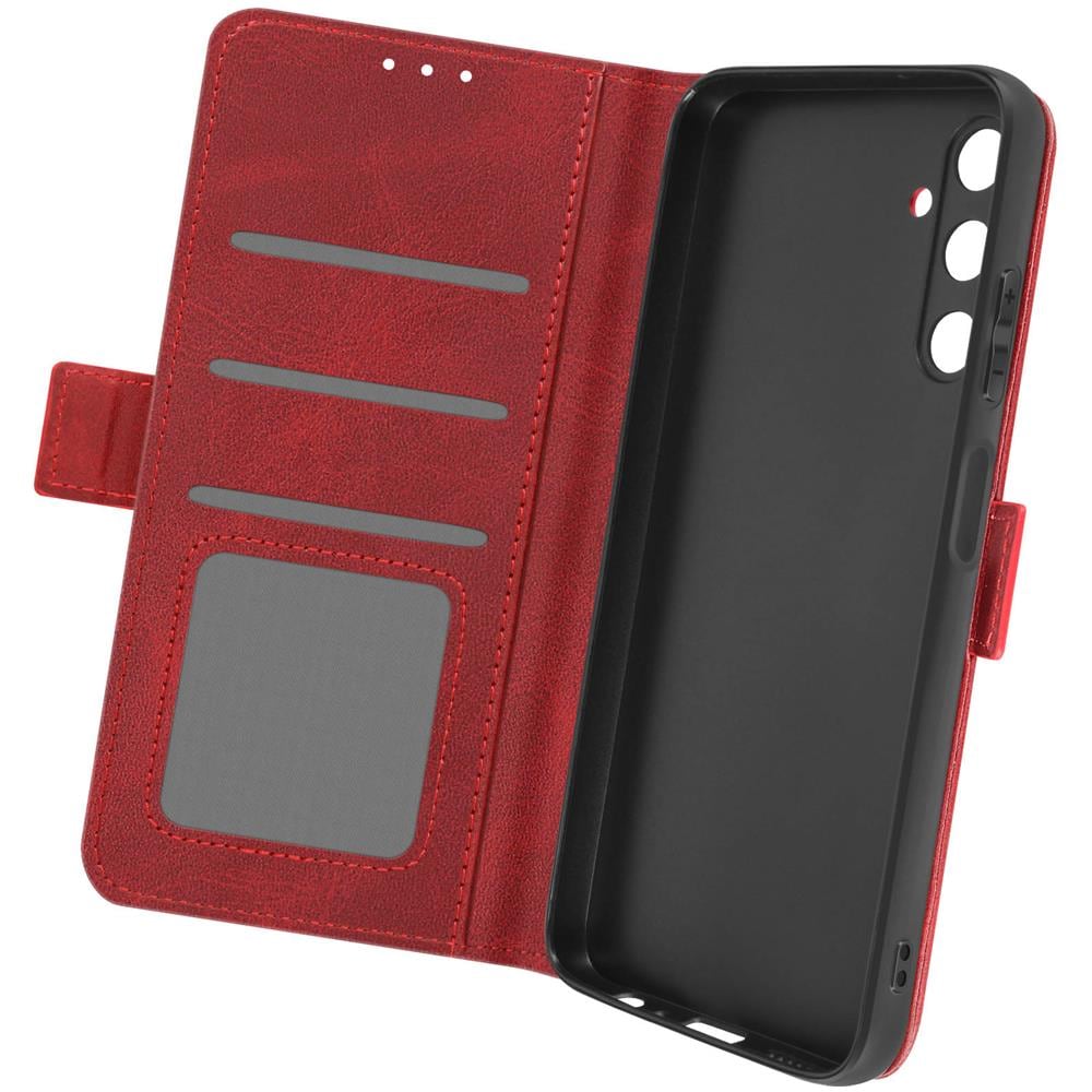 Custodia Per Samsung Galaxy A05s Portacarte Supporto Video Serie Vintage Rossa - Foto 2