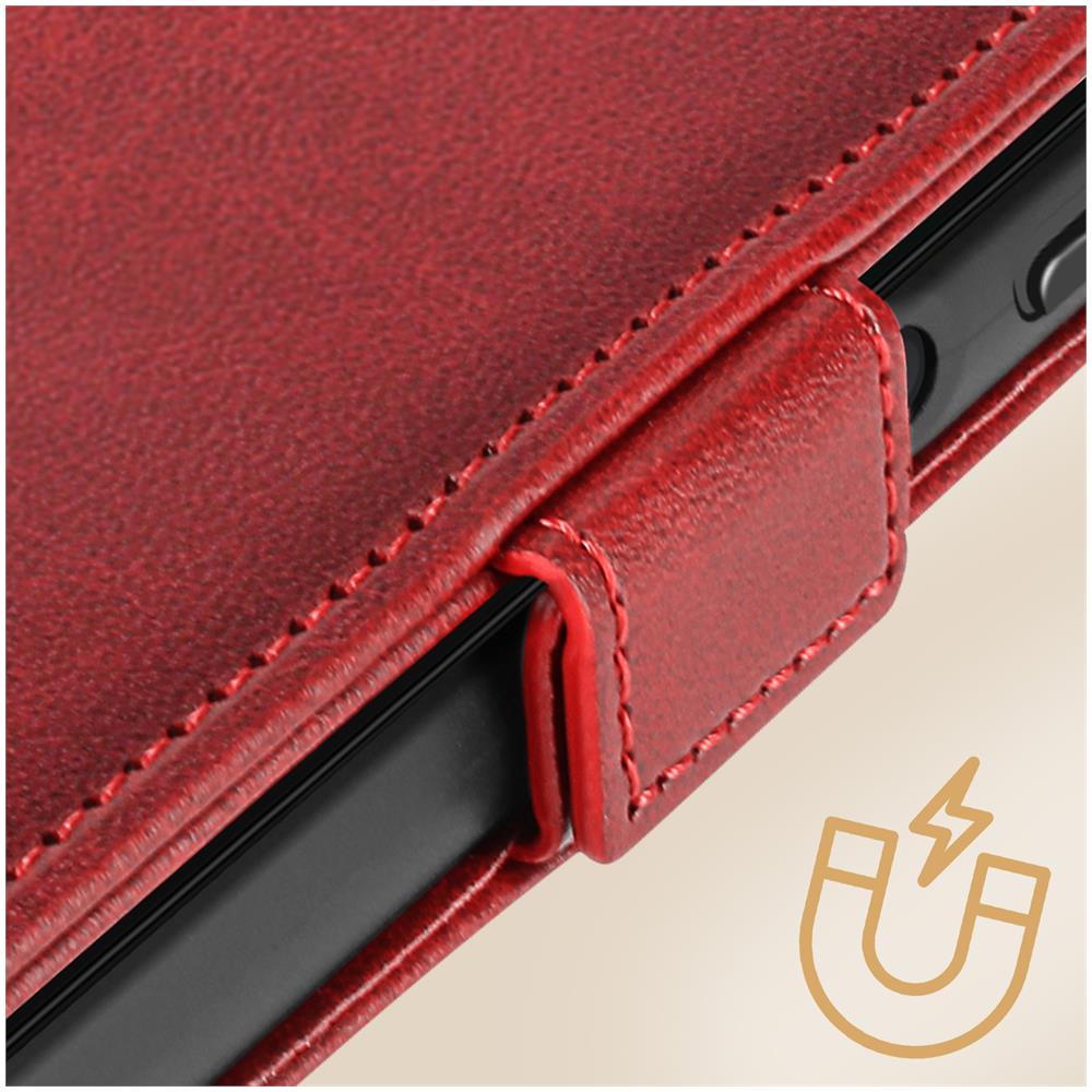 Custodia Per Samsung Galaxy A05s Portacarte Supporto Video Serie Vintage Rossa - Foto 5