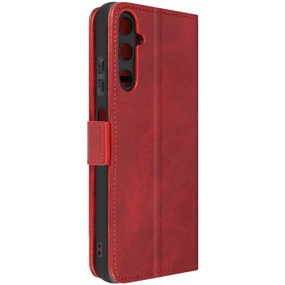 Custodia Per Samsung Galaxy A05s Portacarte Supporto Video Serie Vintage Rossa - Foto 1