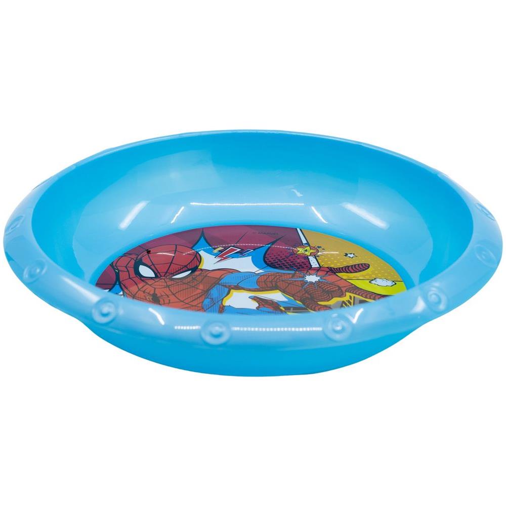 Ciotola Blu Per Bambini In Plastica Spiderman Resistente Agli Urti Accidentali E Riutilizzabile - Foto 2