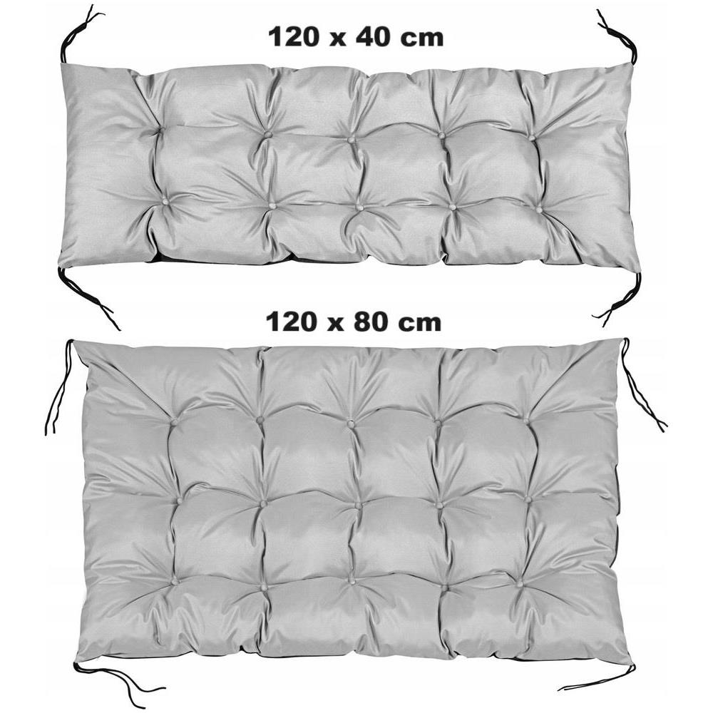 Cuscini da giardino impermeabili 120x80 cm grigio chiaro - Foto 5