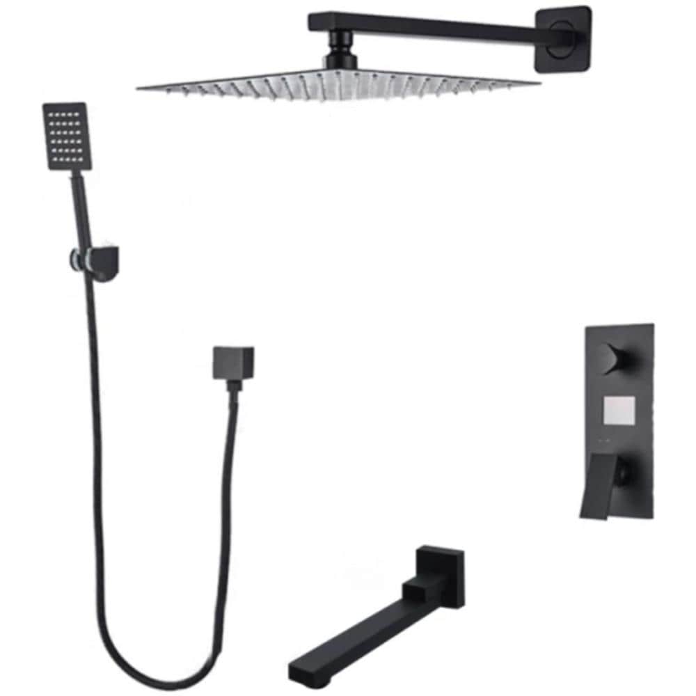 Set miscelatore doccia, Blackswan, tipo M73.23, modello nero opaco, dimensioni 30x30 cm - Foto 1