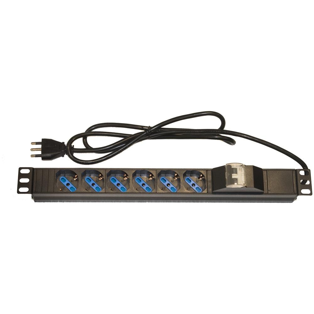 Multipresa Alimentazione per Rack 19" con 6 prese universali Tripolari / Schuko Magnetotermica - Foto 5