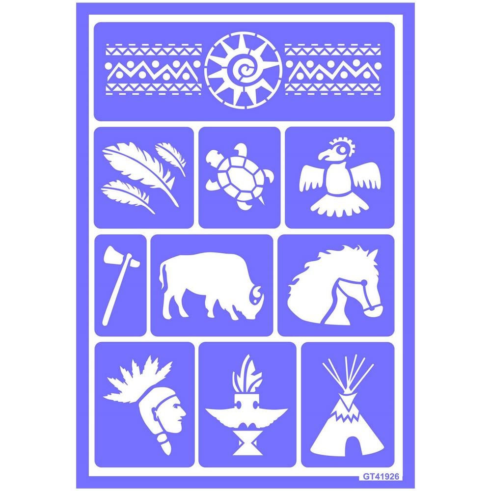 Mascherine Per Trucco Viso E Corpo Da Indiani Grim'tout Taglia Unica - Foto 1