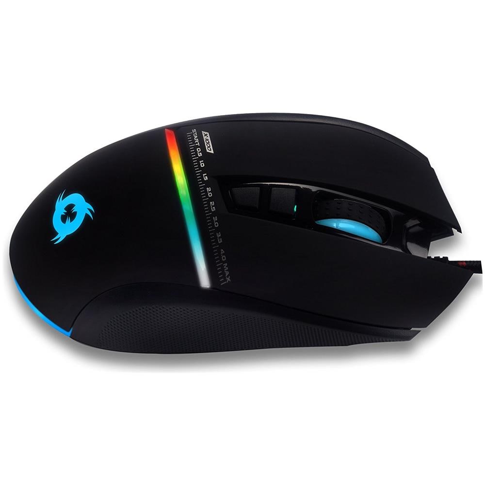 Skill Mouse Da Gioco Ad Alta Precisione, Mouse Per Gamer Usb- Nuovo - Dpi Regolabile - Tasti Programmabili - Presa Comoda Per Mani Di Tutte Le Dimensioni - Presa Eccellente - Nero - Foto 3