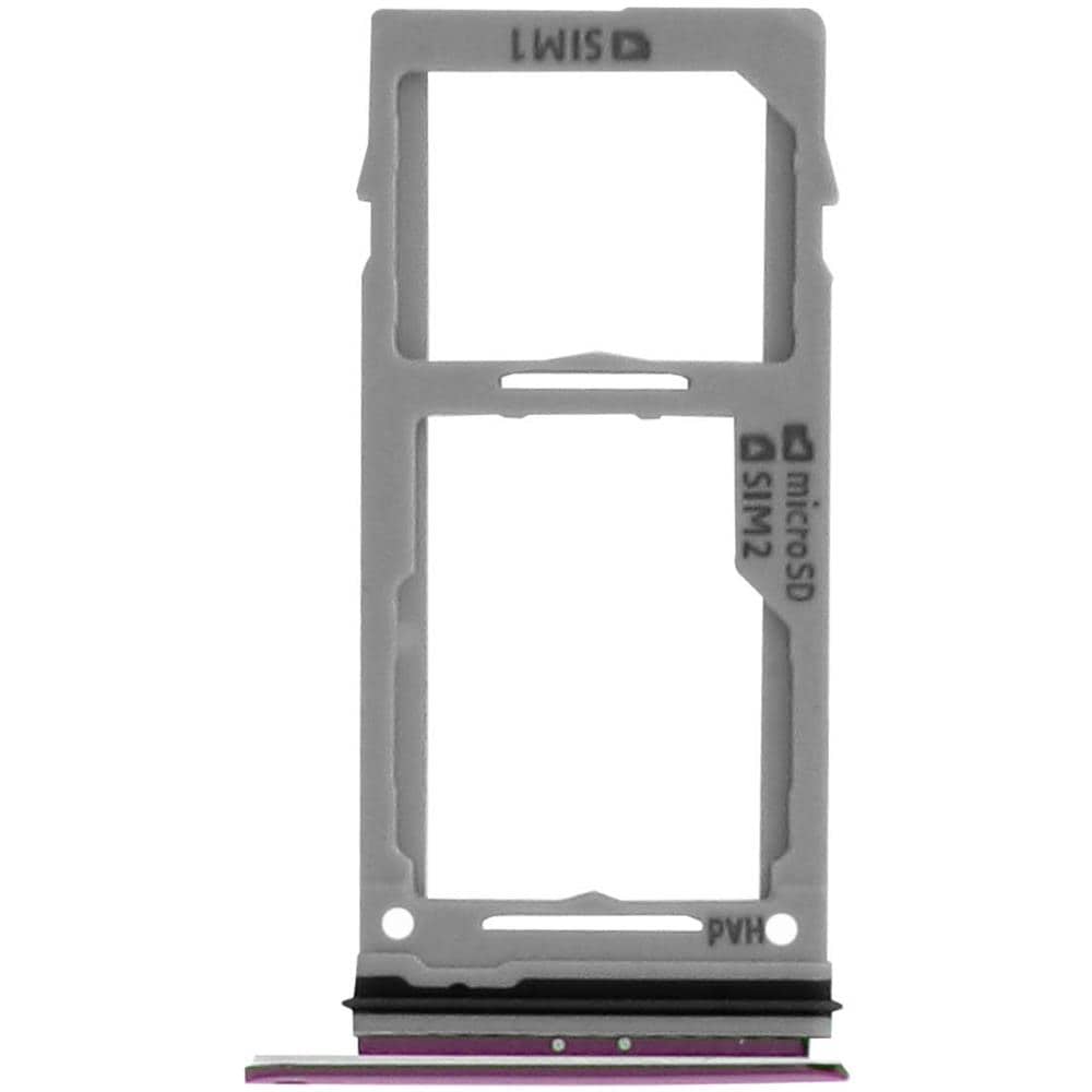 Slot Scheda Nano Sim + Micro-sd Galaxy S9 Adattatore Ricambio - Viola - Foto 2