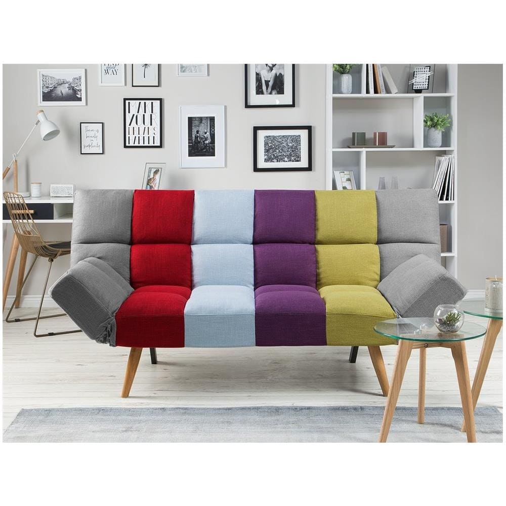 Divano Letto In Tessuto Multicolore Ingaro - Foto 2