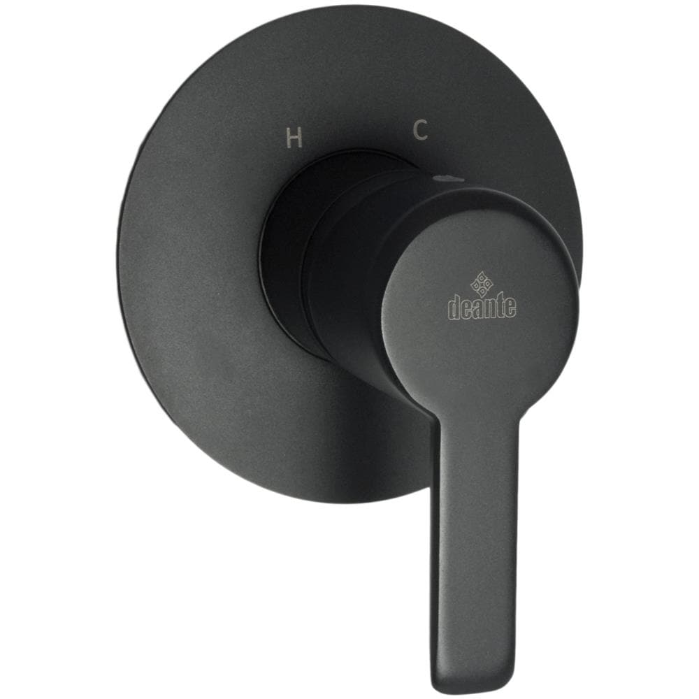 Bagno Nascosto Rubinetto Doccia Maniglia Singola Nero Opaco Ottone Zincato - Foto 1