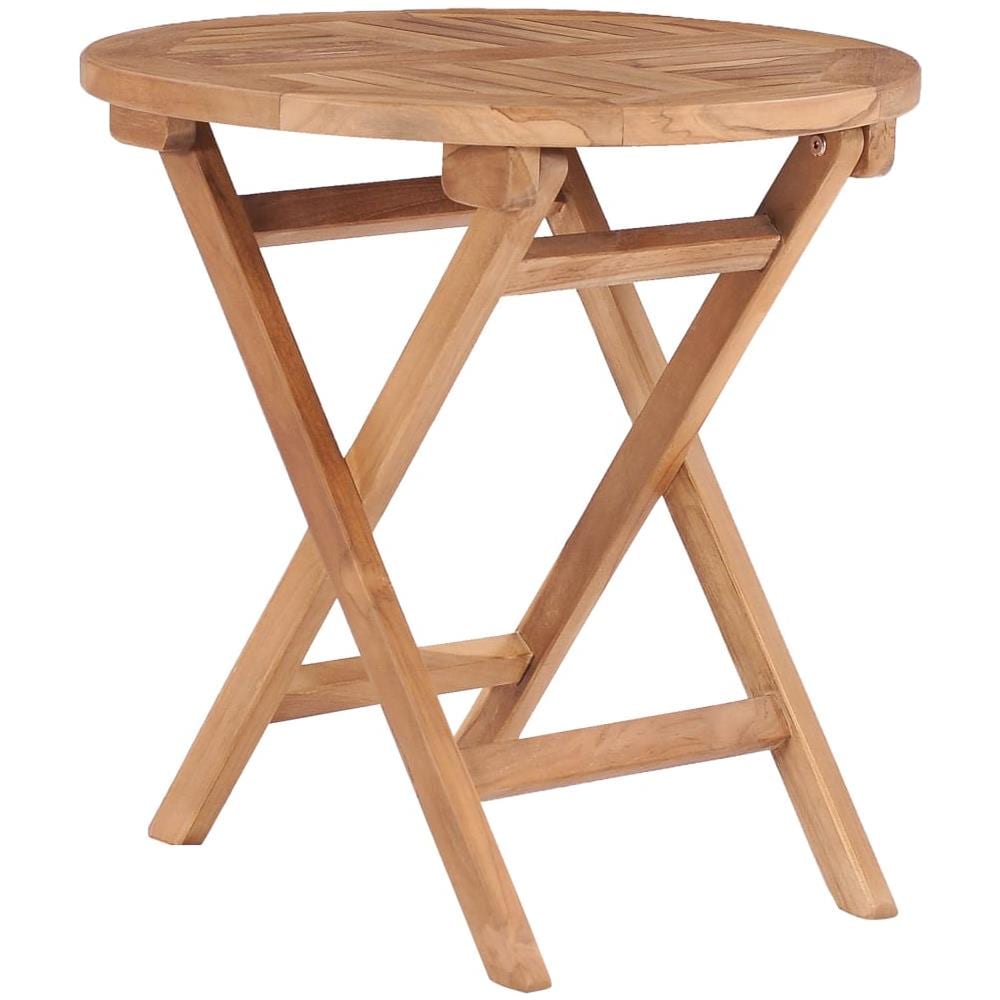 Tavolo Da Giardino Pieghevole 45 Cm In Legno Massello Di Teak - Foto 1