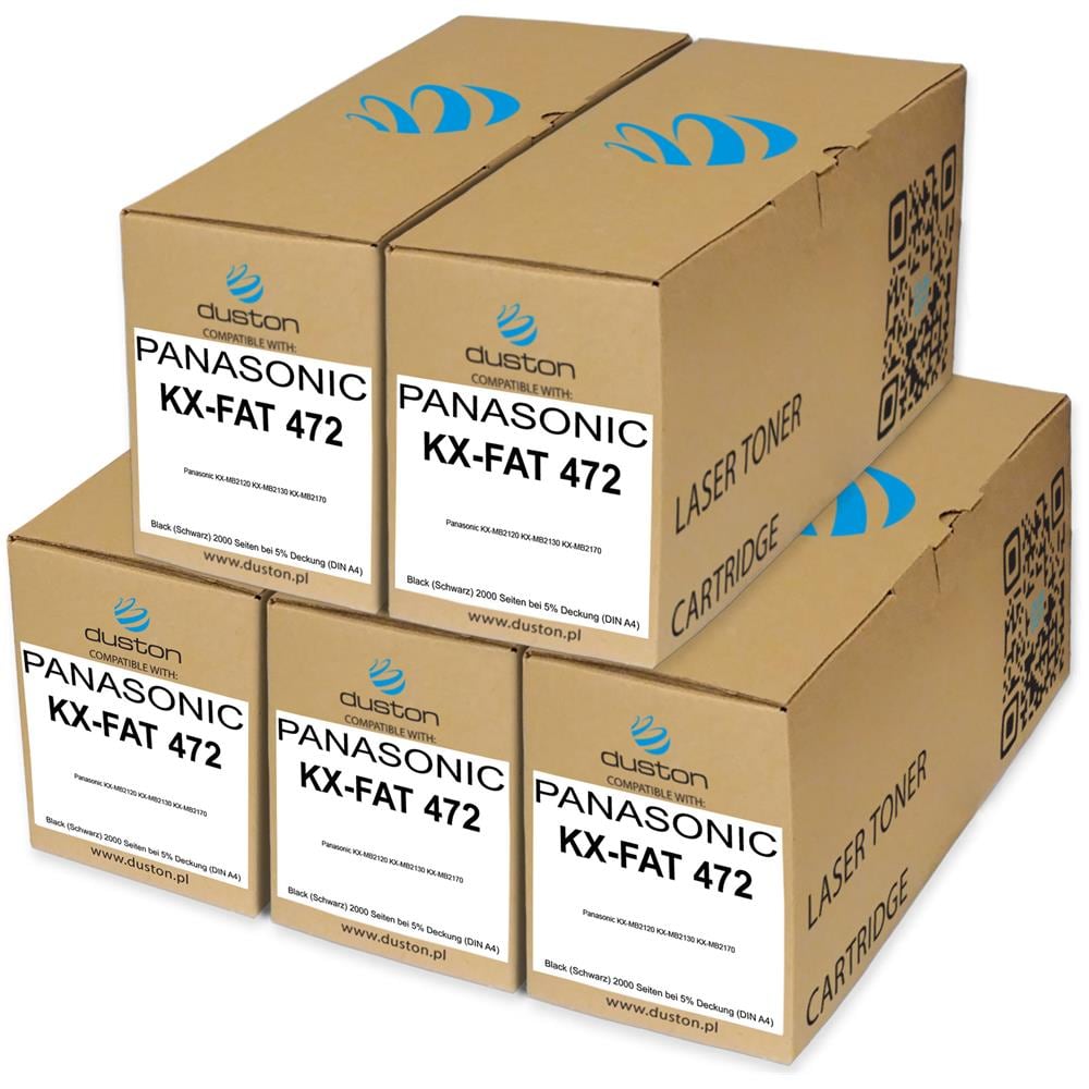 TONER COMPATIBILE - 5x Kxfat472, Kx-fat472 Negro Compatible Con Panasonic Kxmb2120 Kxmb2130 Kxmb2170 - Foto 1