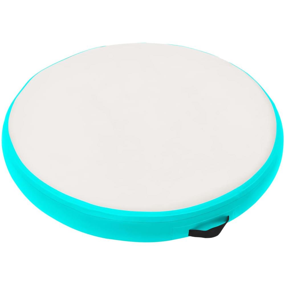 Tappetino Ginnastica Gonfiabile e Pompa 100x100x10cm PVC Verde - Foto 1