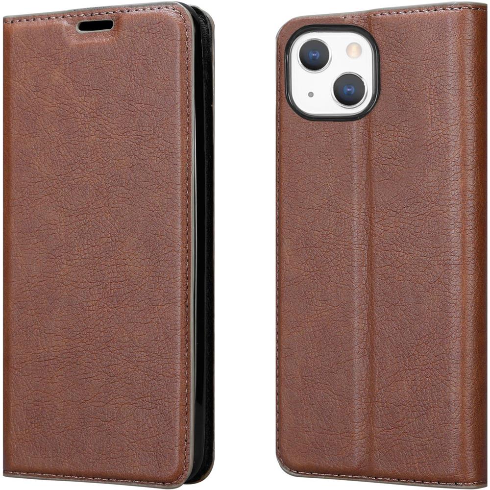 Custodia Compatibile Con Apple Iphone 13 In Marrone Cappuccino - Coperchio Protettiva Con Chiusura Magnetica, Funzione Stand E Tasca Per Le Carte - Foto 8