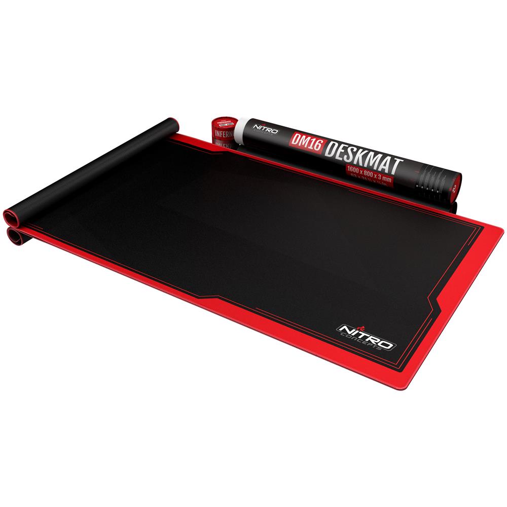 Dm16 Deskmat Tappetino Per Mouse 1600 X 800 Nero /Rosso - Foto 8
