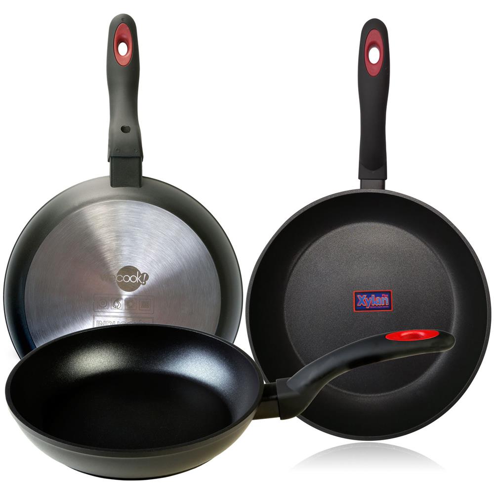 Ecostone Padella, 20 Cm Induzione, Antiaderente Ecologico Senza Pfoa, Alluminio Forgiato Nero - Foto 1
