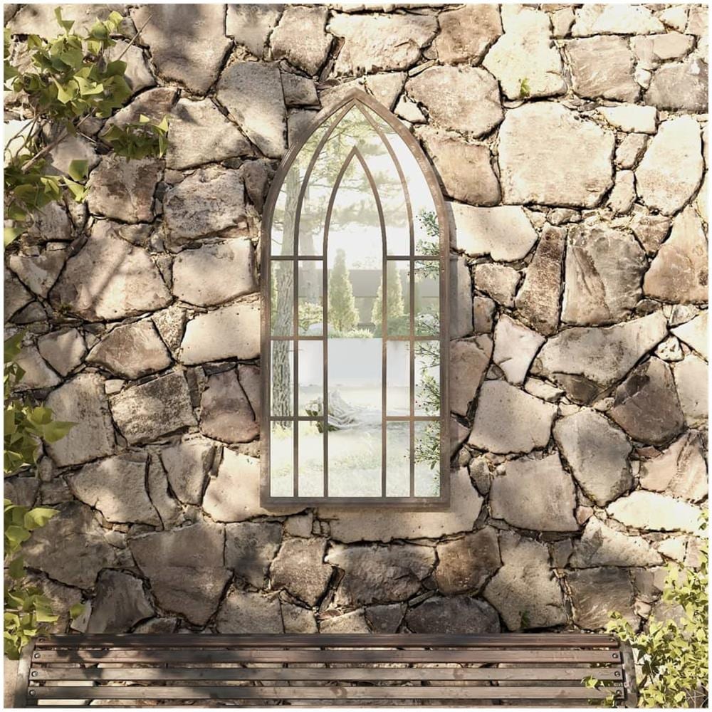 Specchio Da Giardino Sabbia 100x45 Cm In Ferro Per Uso Esterno - Foto 1