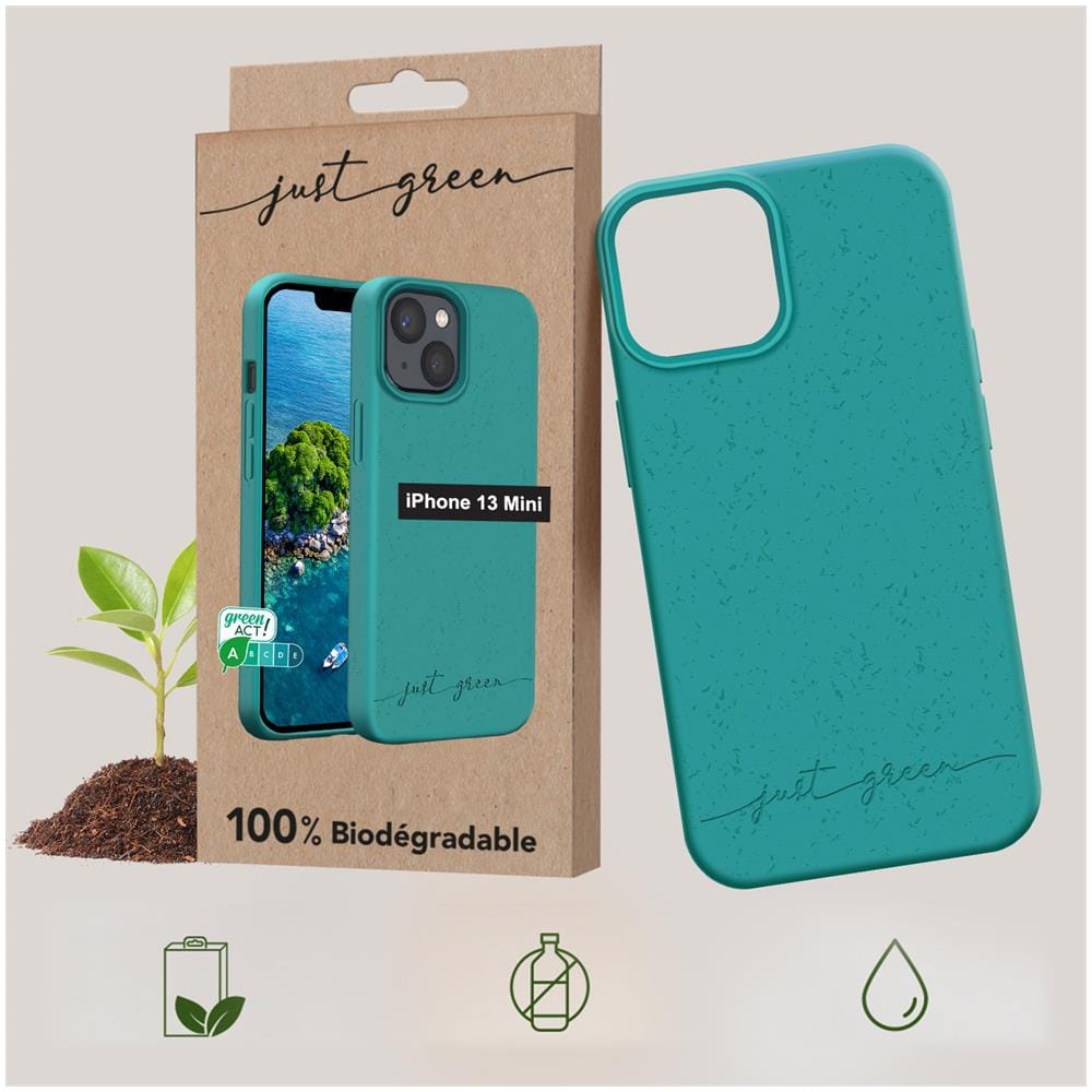 Cover Biodegradabile Per Iphone 13 Mini Turchese - Foto 2