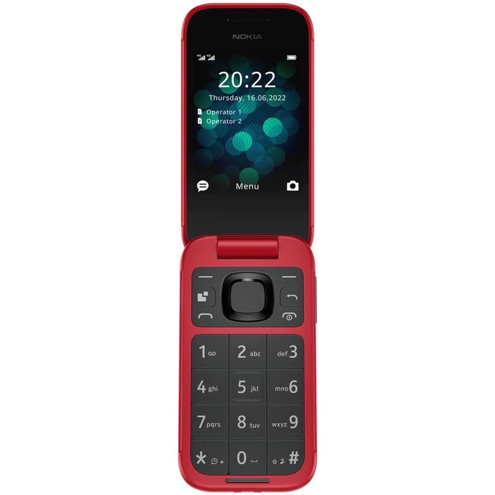 Senior Phone 2660 Flip 4G 128MB 48MB Ram Display 2.8" Slot MicroSD max 32GB Bluetooth Tasti Grandi +SOS Fotocamera 1450 mAh Rosso - Foto 5