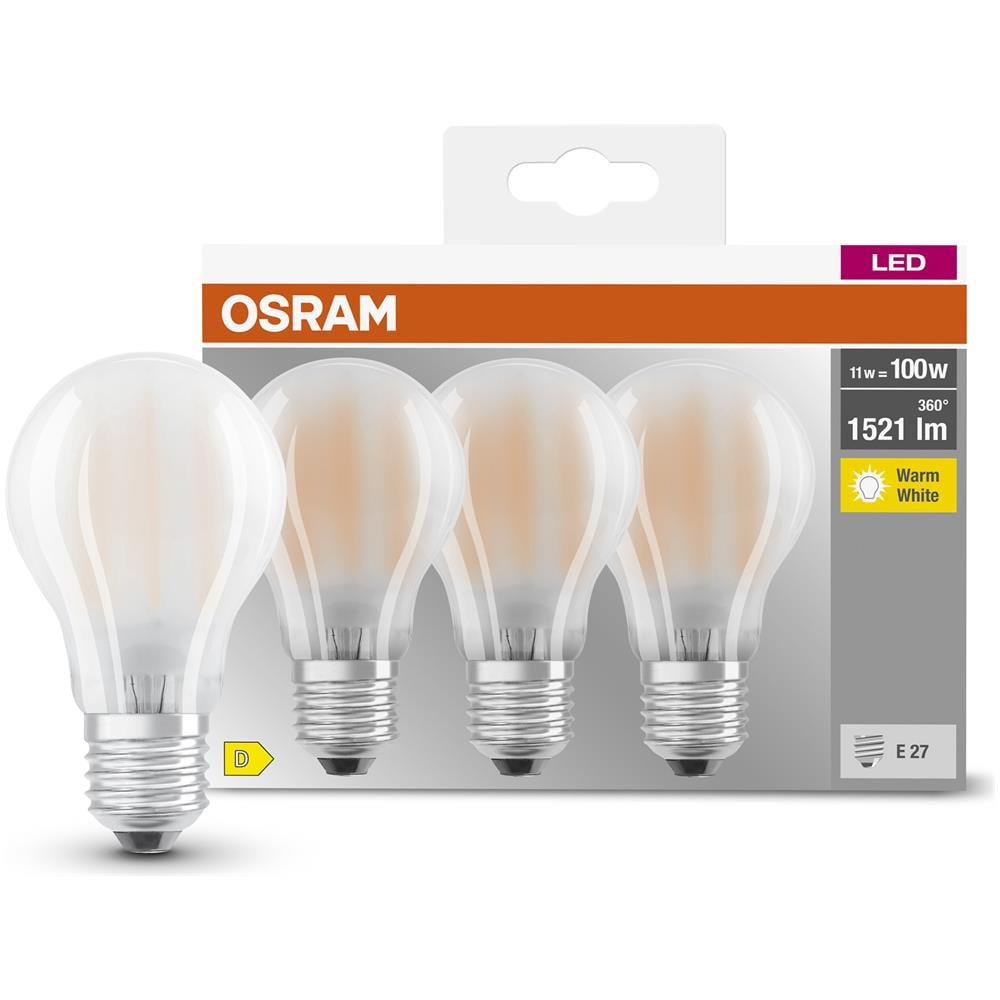 Lampada Led | Attacco: E27 | Warm White | 2700 K | 11 W | Sostituzione Per 100 W Incandescent Bulb | Opaco | Led Base Classic A [ classe Di Efficienza Energetica D] - Foto 2