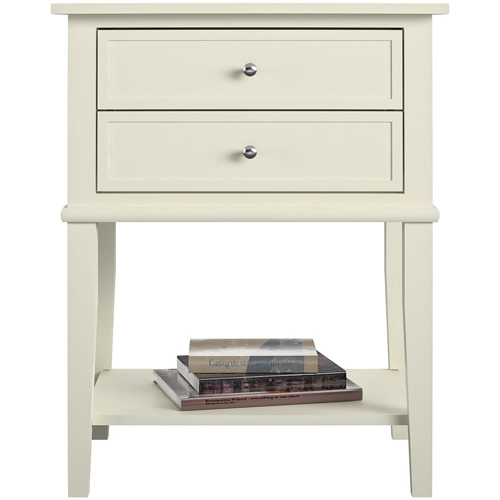 Franklin Tavolo In Stile Con 2 Cassetti In Mdf Bianco - Foto 2