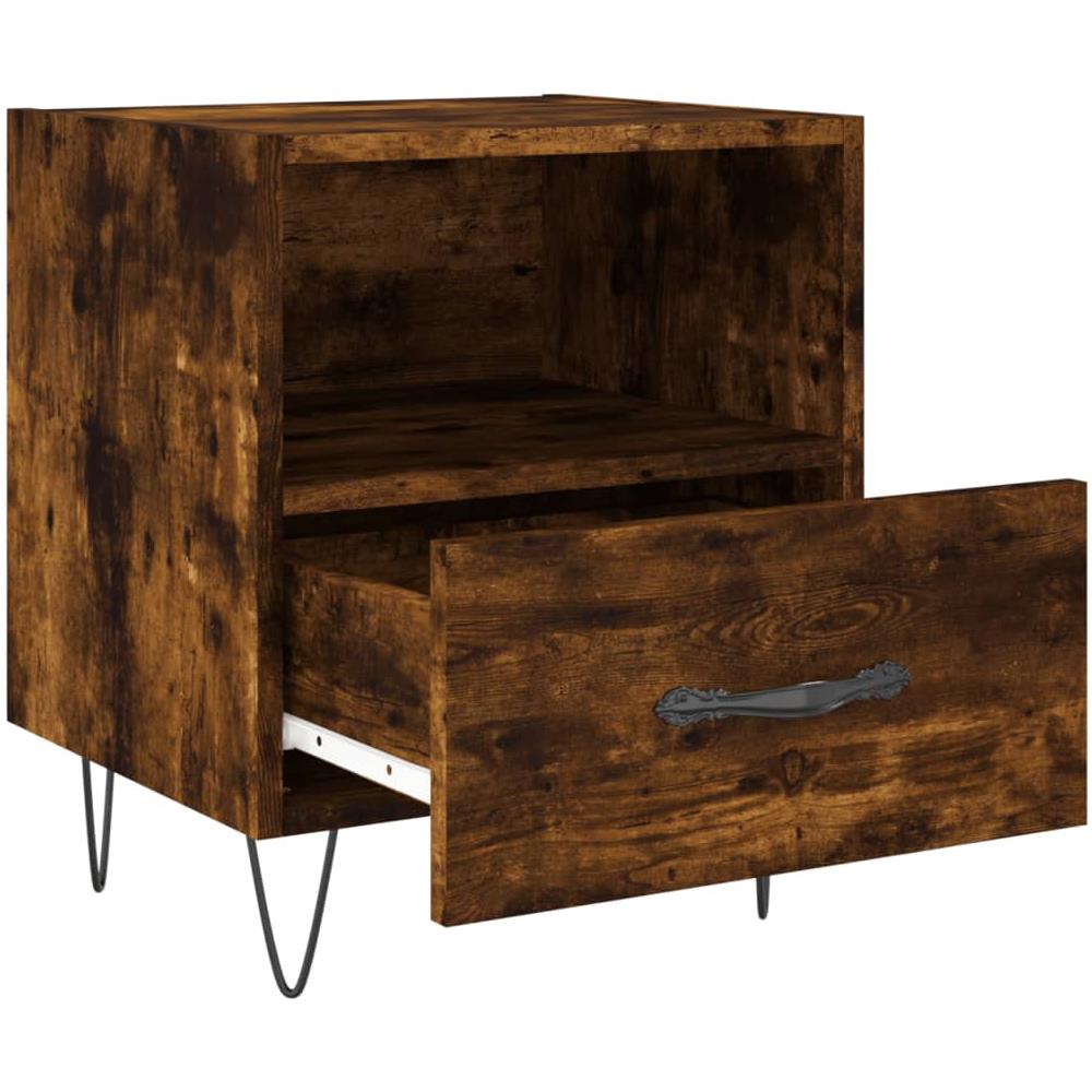 Comodino Rovere Fumo 40x35x47,5 Cm In Legno Multistrato - Foto 3