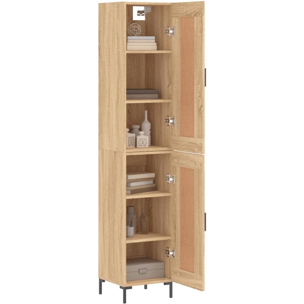 Credenza Rovere Sonoma 34,5x34x180 Cm In Legno Multistrato - Foto 3