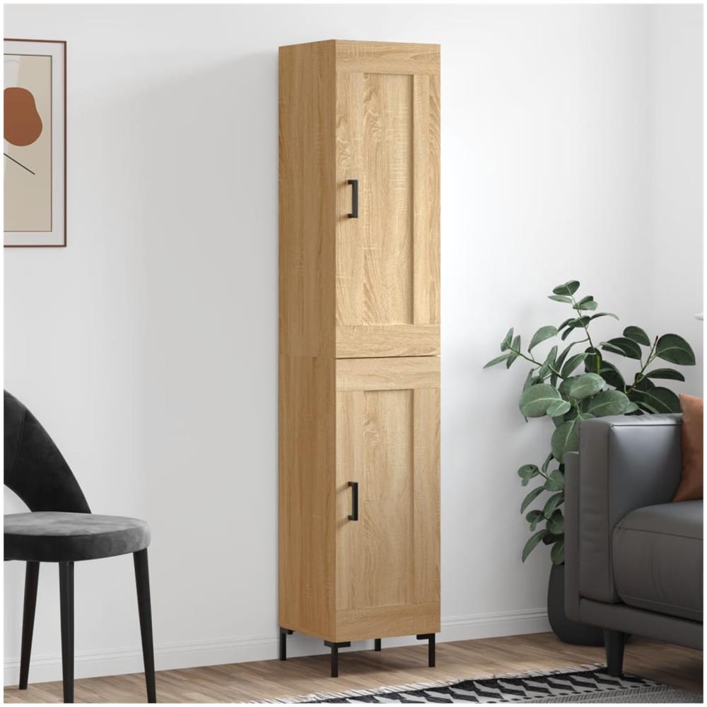 Credenza Rovere Sonoma 34,5x34x180 Cm In Legno Multistrato - Foto 1