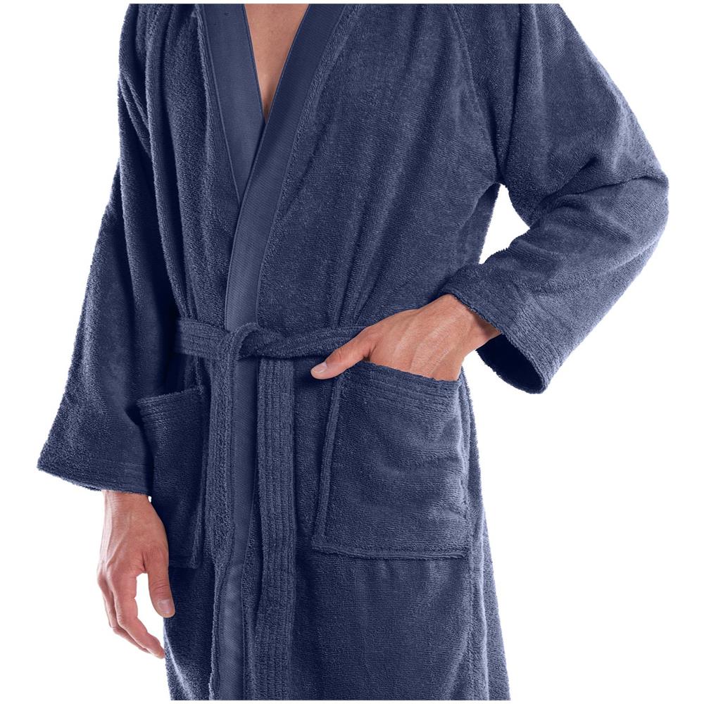 Accappatoio Con Cappuccio Spugnissima Soft In Cotone Colore Blu Misura Xxl - Foto 2