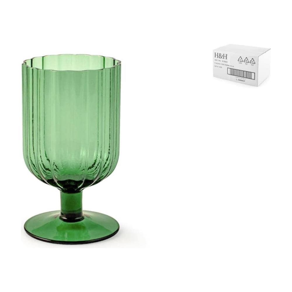 Set 6 calici bassi Margaret in vetro colore verde cl 33 - Foto 1