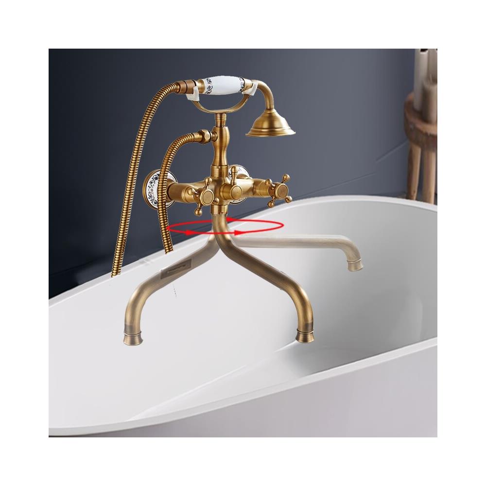 Set rubinetto per vasca e lavabo, Blackswan, tipo M40.4, modello bronzo antico, misura 30 cm - Foto 2