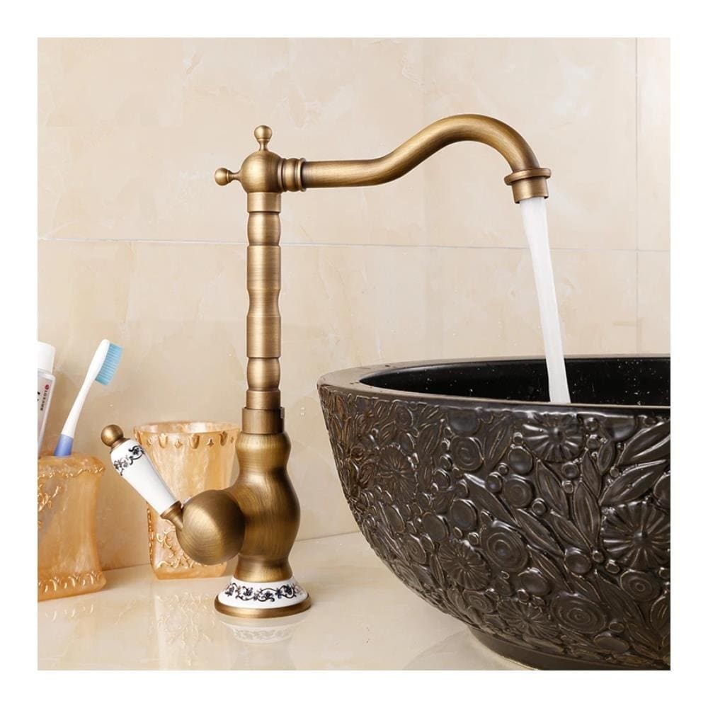 Set rubinetto per vasca e lavabo, Blackswan, tipo M40.4, modello bronzo antico, misura 30 cm - Foto 4