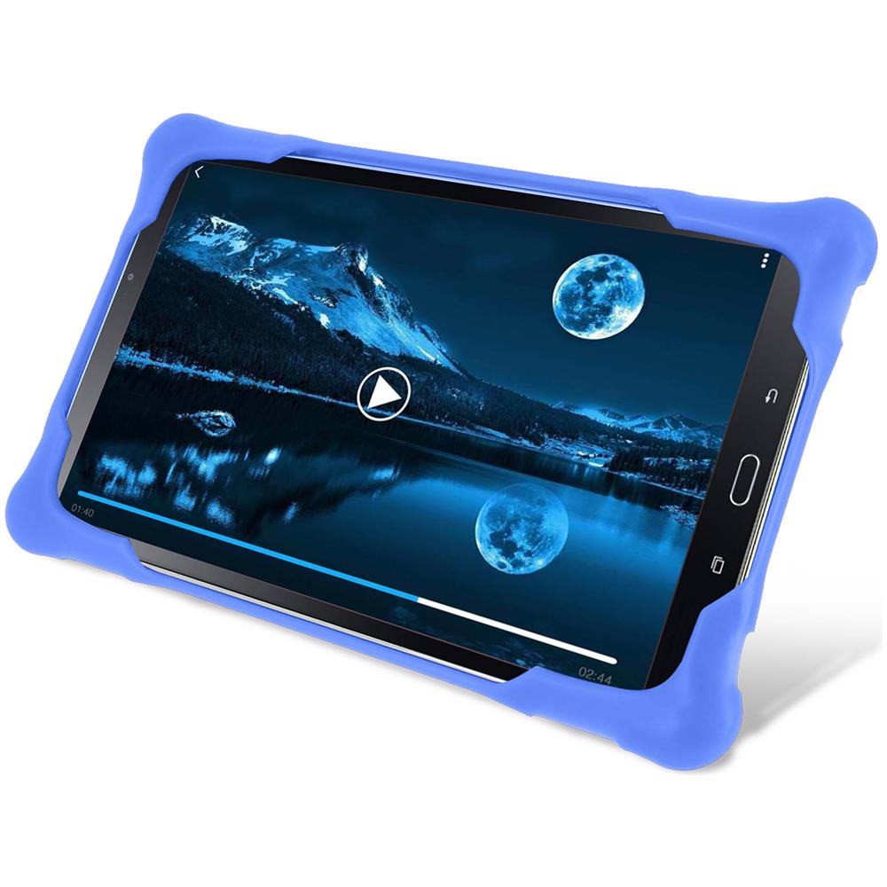 Bumper In Silicone Anti Shock Universale Per Tablet Da 7 A 9 Pollici - Blu - Foto 2