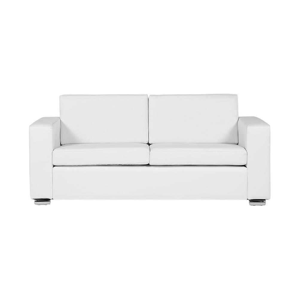 Divano A 3 Posti In Pelle Bianca Helsinki - Foto 1