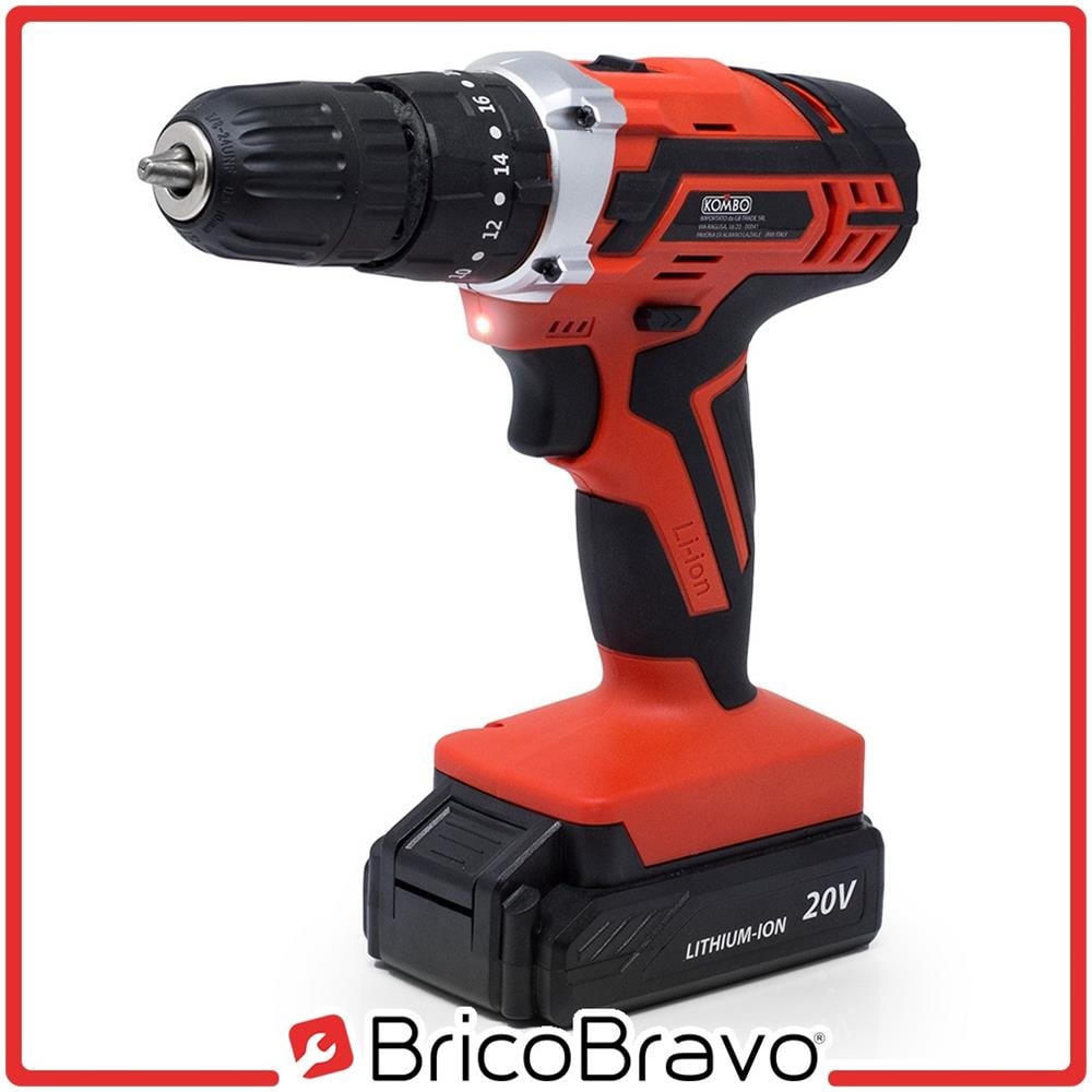 Kombo Trapano Avvitatore A Batteria Litio 20v Con Percussione Ko837 - Foto 1