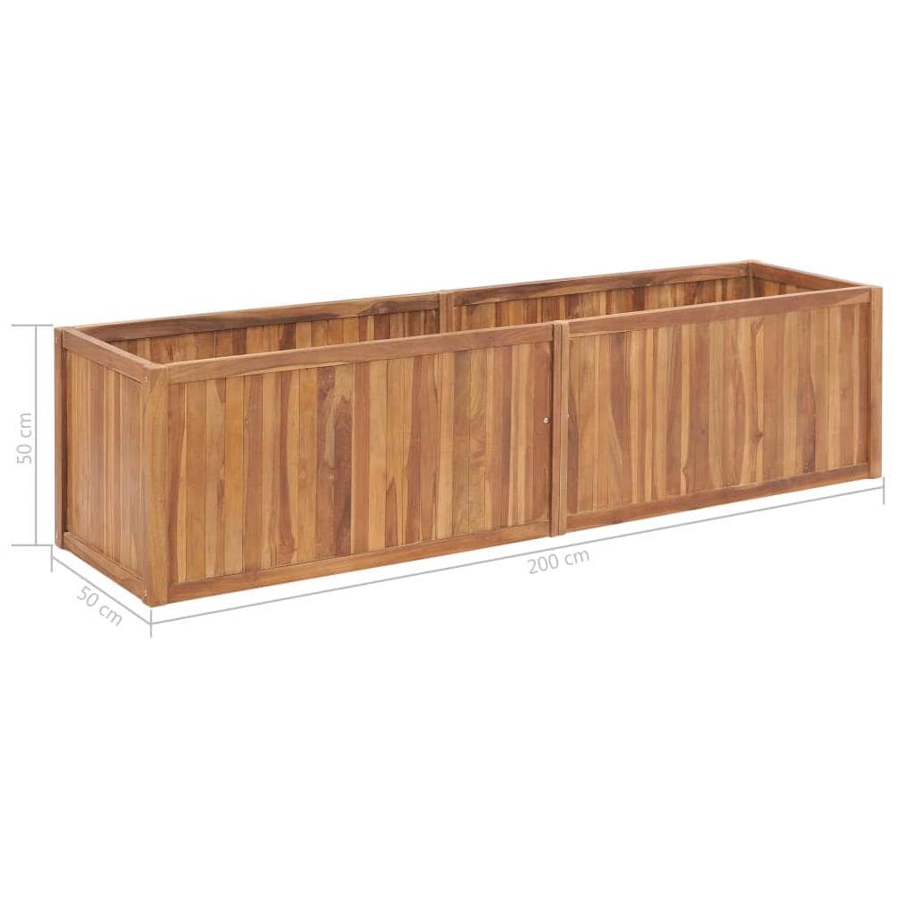 Letto Rialzato 200x50x50 Cm In Legno Massello Di Teak - Foto 2