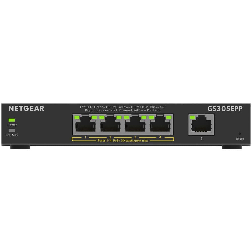 Switch GS305EPP con 5 porte Gigabit Ethernet (10/100/1000) Colore Nero - Foto 2
