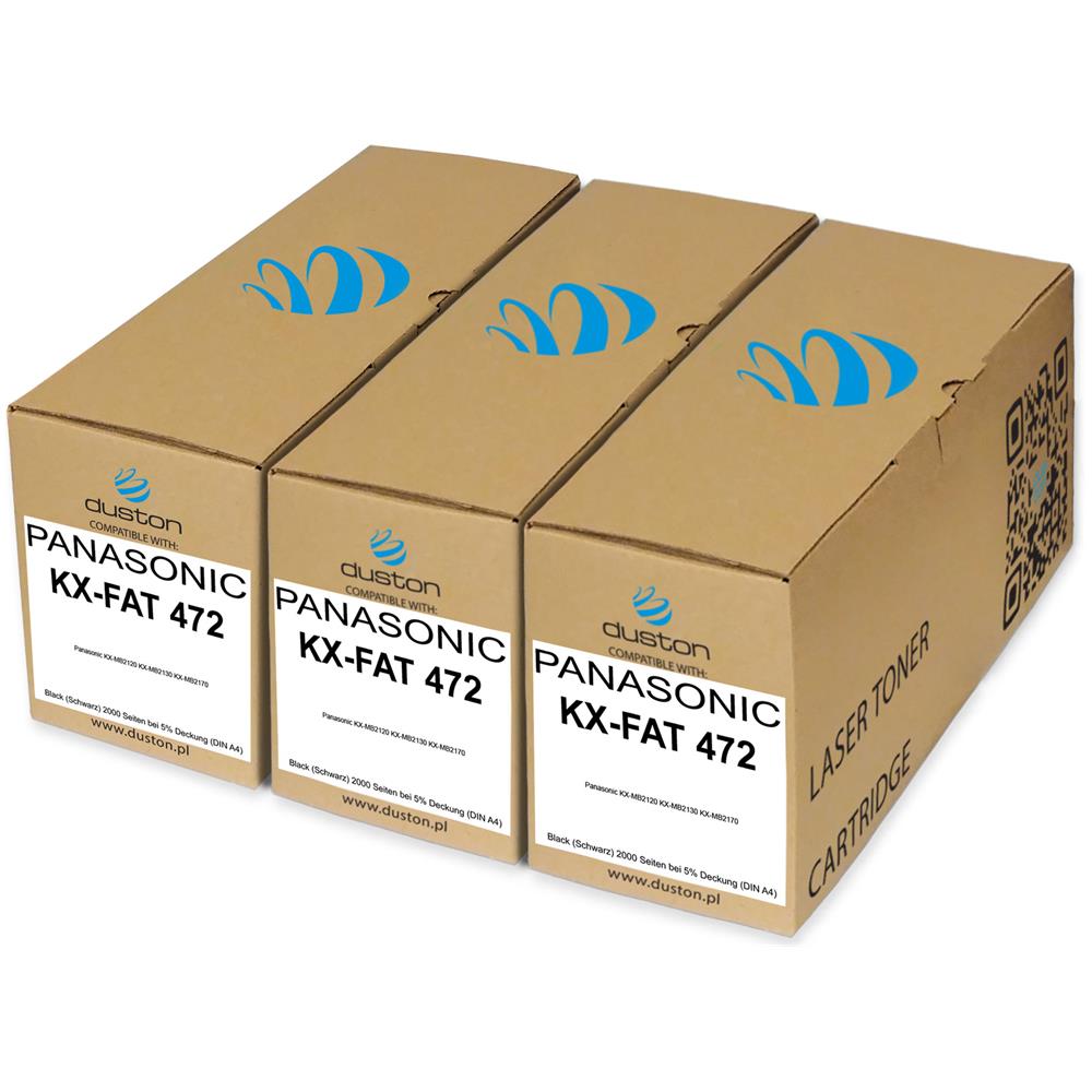 TONER COMPATIBILE - 3x Kxfat472, Kx-fat472 Negro Compatible Con Panasonic Kxmb2120 Kxmb2130 Kxmb2170 - Foto 1
