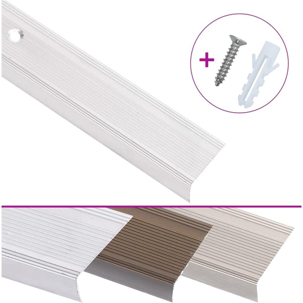 Profili A L Per Gradini 15 Pz In Alluminio 100 Cm Argento - Foto 2