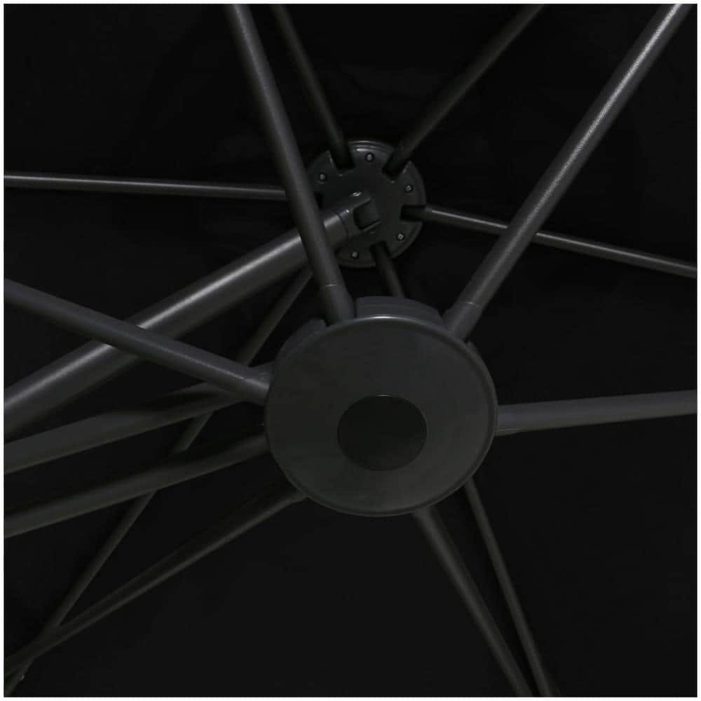 Ombrellone da Esterni con Palo in Metallo 300 cm Nero - Foto 2