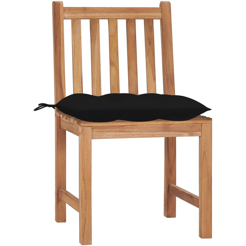 Sedie da Giardino 6 pz con Cuscini in Legno Massello di Teak - Foto 3