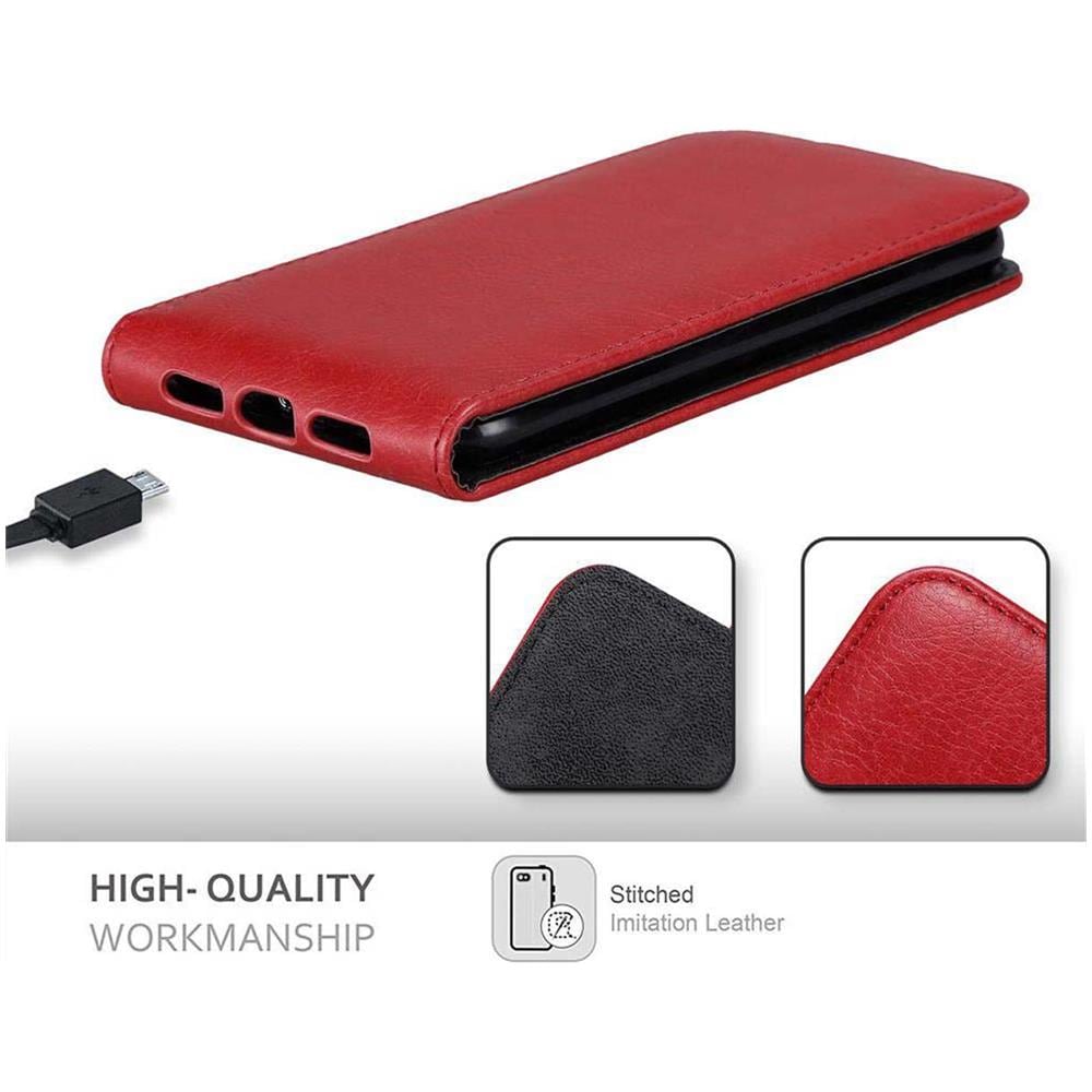 Custodia Compatibile Con Lenovo P2 In Rosso Mela - Coperchio Protettivo In Design Flip Con Chiusura Magnetica - Foto 2